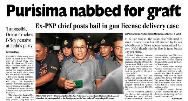 Purisima nabbed